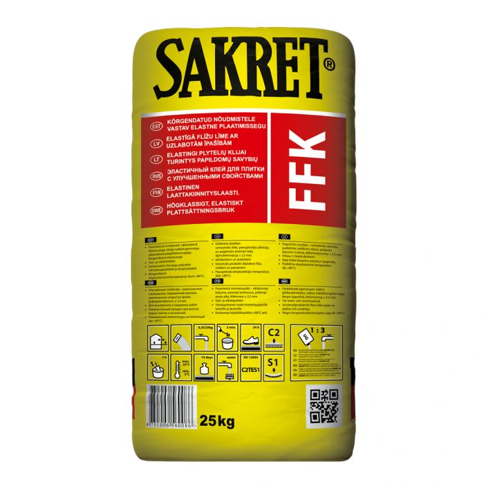 Sakret FFK Superelastīgā flīžu līme, 25kg